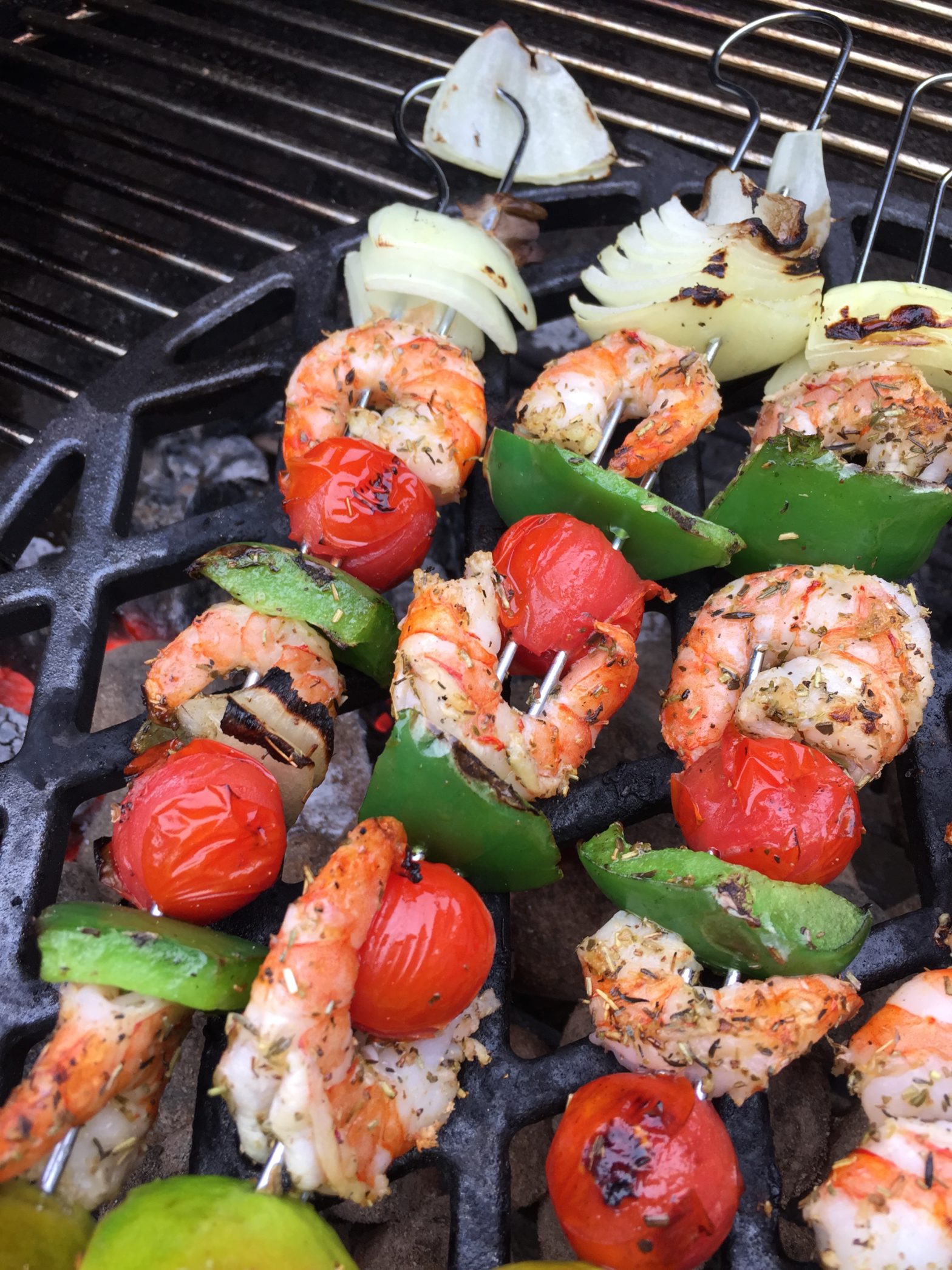Zuiderse scampi-brochette