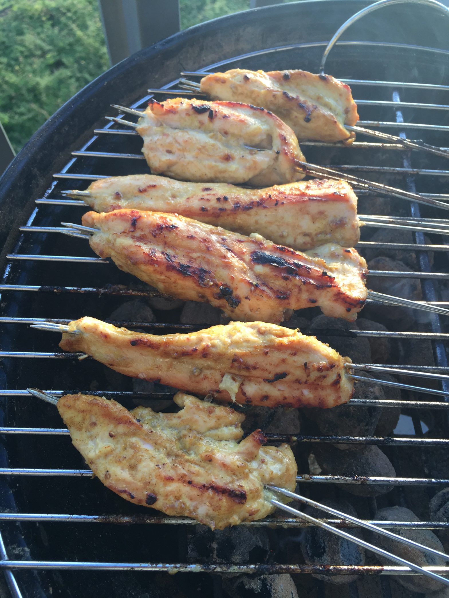 Oosterse kippenbrochette