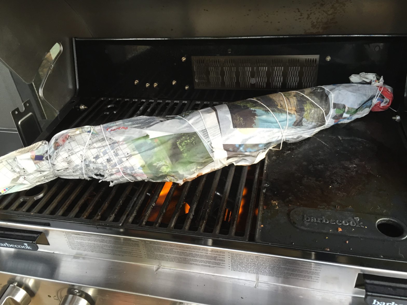 Volledige Zalm in Krantenpapier à la Jamie Oliver