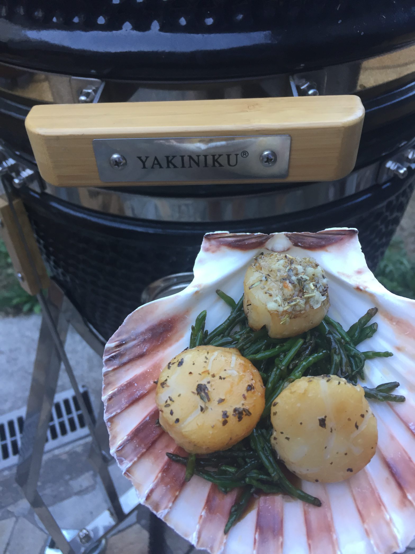Sint Jacobsvruchten met Lookbotersaus op de Yakiniku